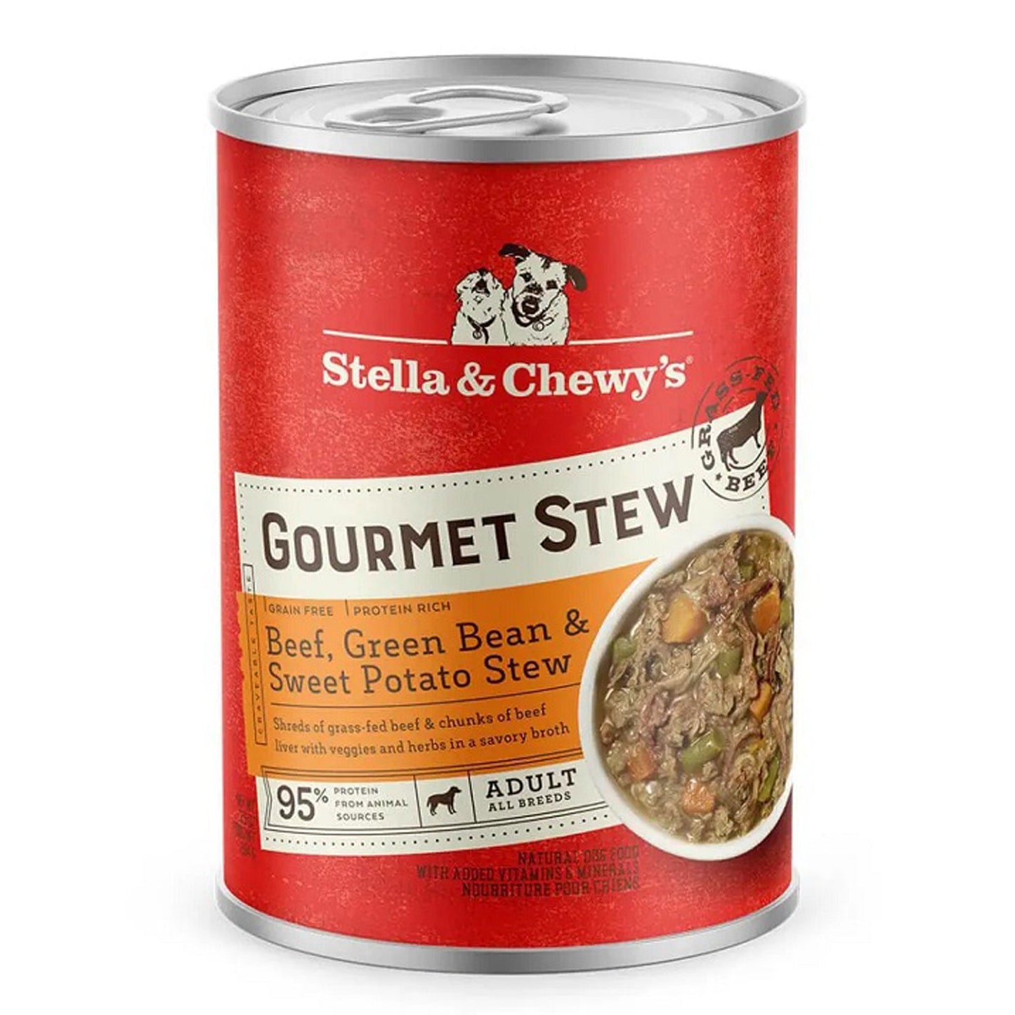 Stella And Chewys Dog Gourmet Stew Beef; Green Bean And Sweet Potato 12.5oz. (Case of 12)