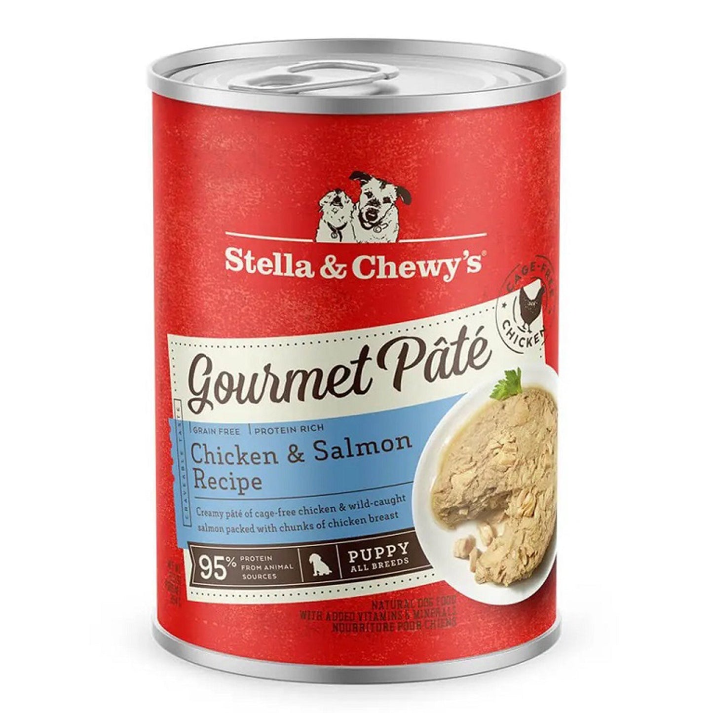 Stella And Chewys Dog Gourmet Pate Puppy Chicken And Salmon 12.5oz. (Case of 12)