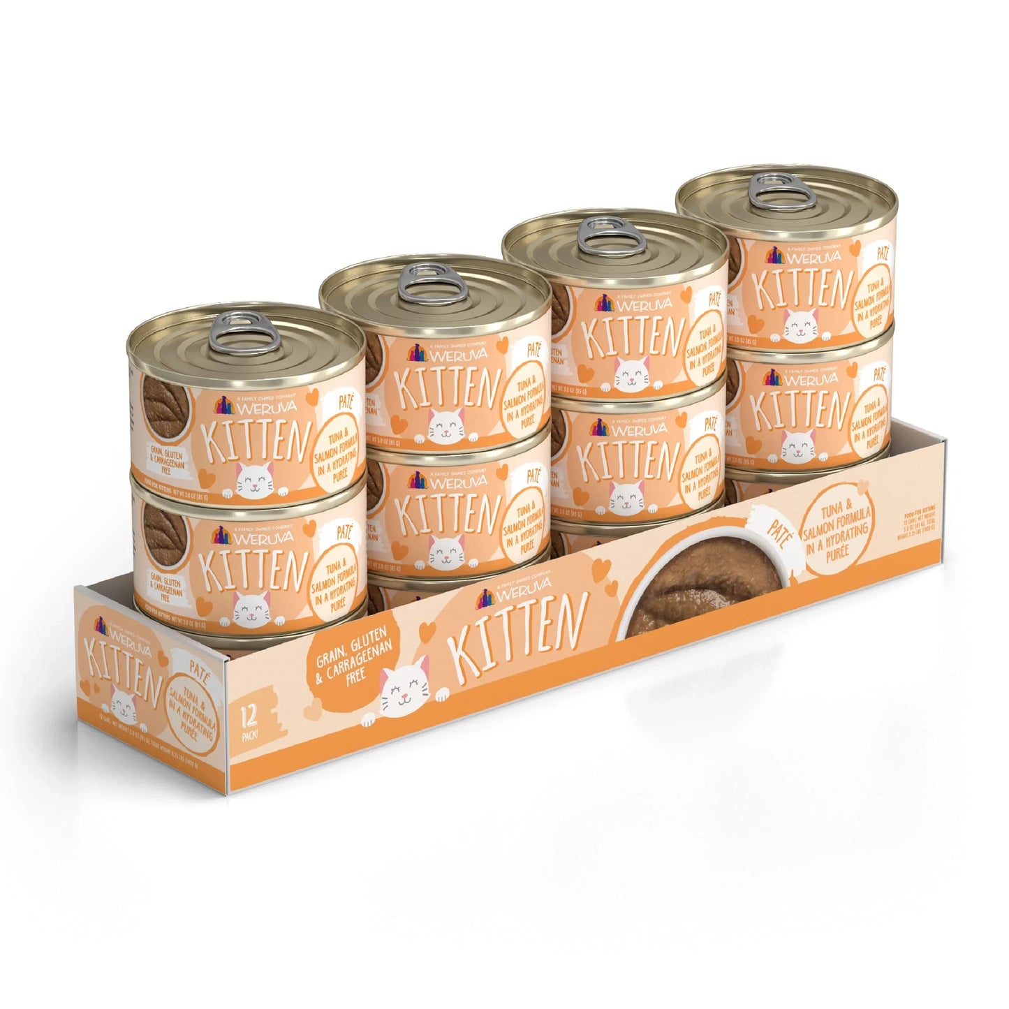 Weruva Cat Kitten Puree Tuna Salmon 3oz. (Case of 12)