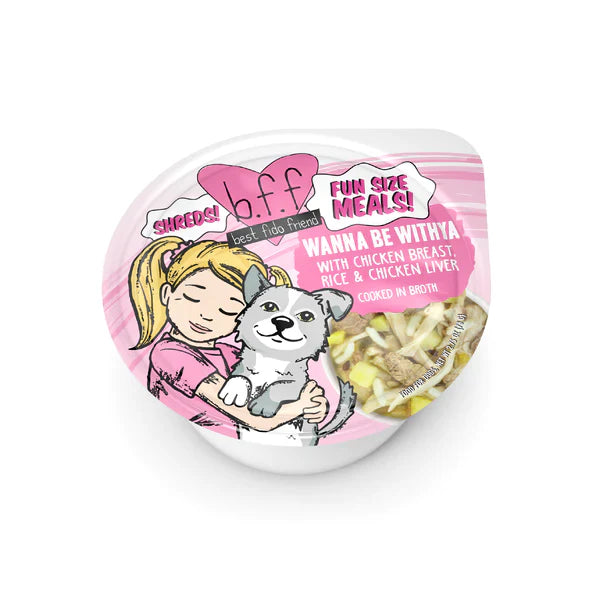 Bff Dog Wanna Be Withya Chicken Rice & Chicken Liver Cup 2.7oz. (Case of 12)