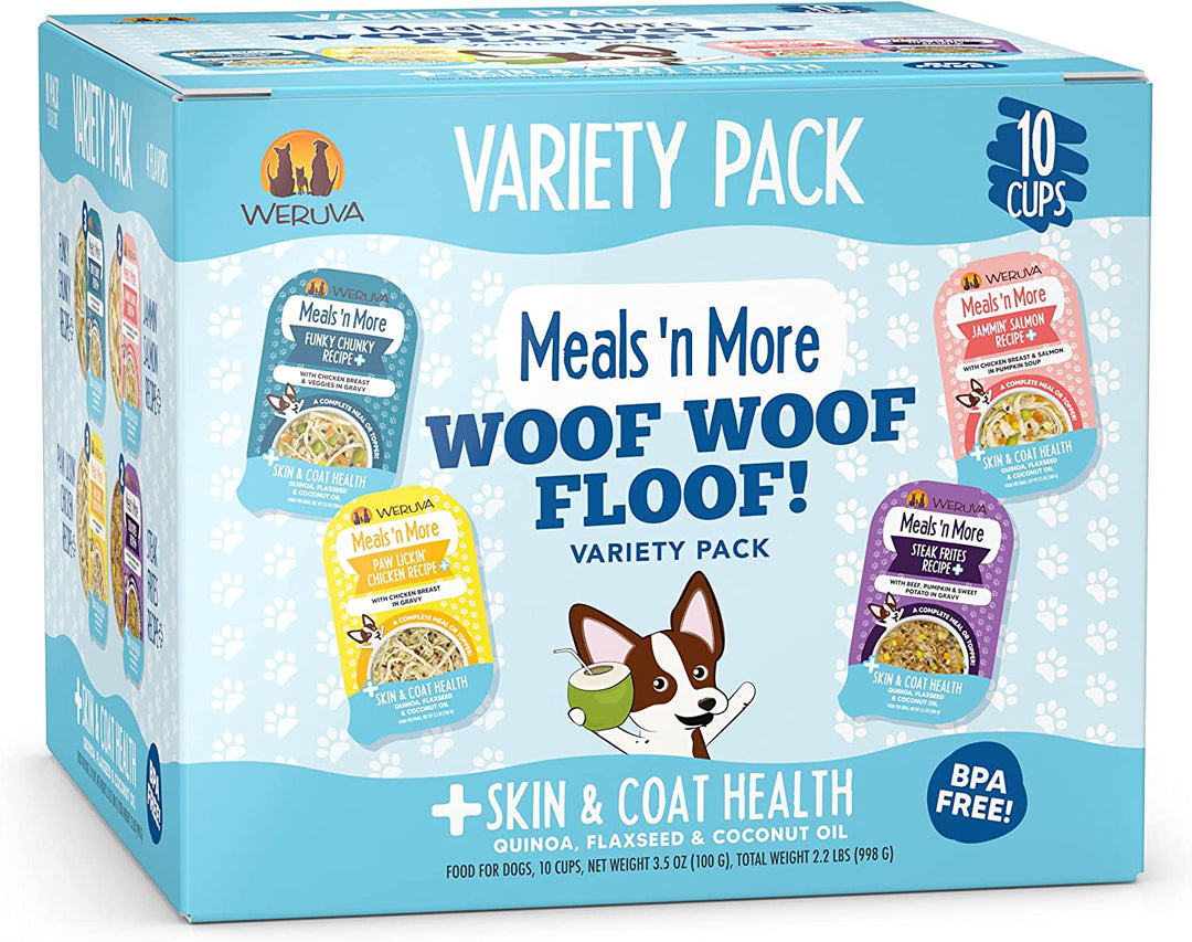 Weruva Dog Meals N More Woof Woof Floof Variety 10 Pack 3oz. (Case of 10)