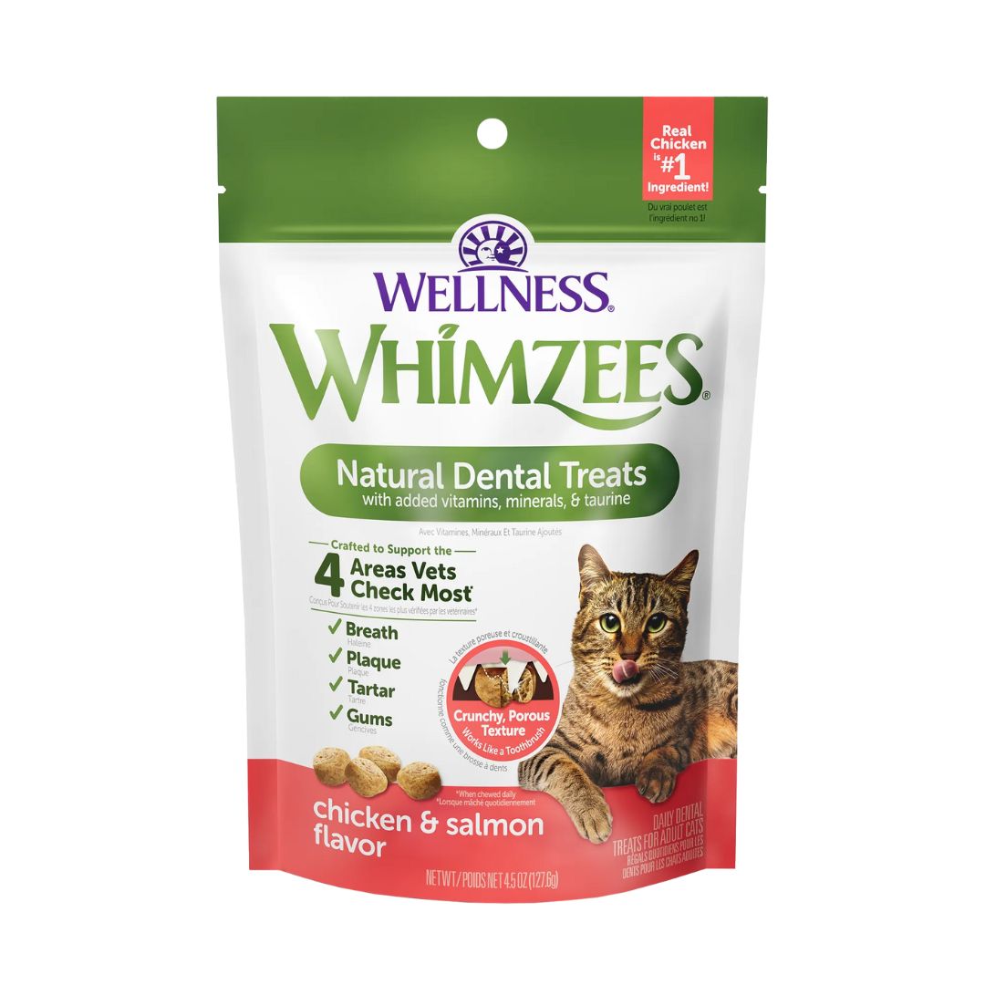 Whimzees Cat Dental Treat Chicken Salmon 4.5Oz