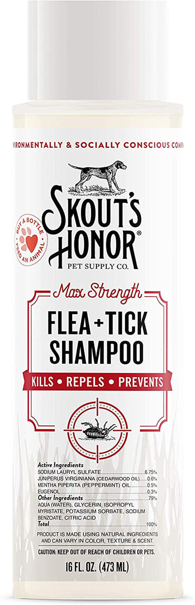 Skouts Honor Dog Shampoo Flea And Tick 16oz.