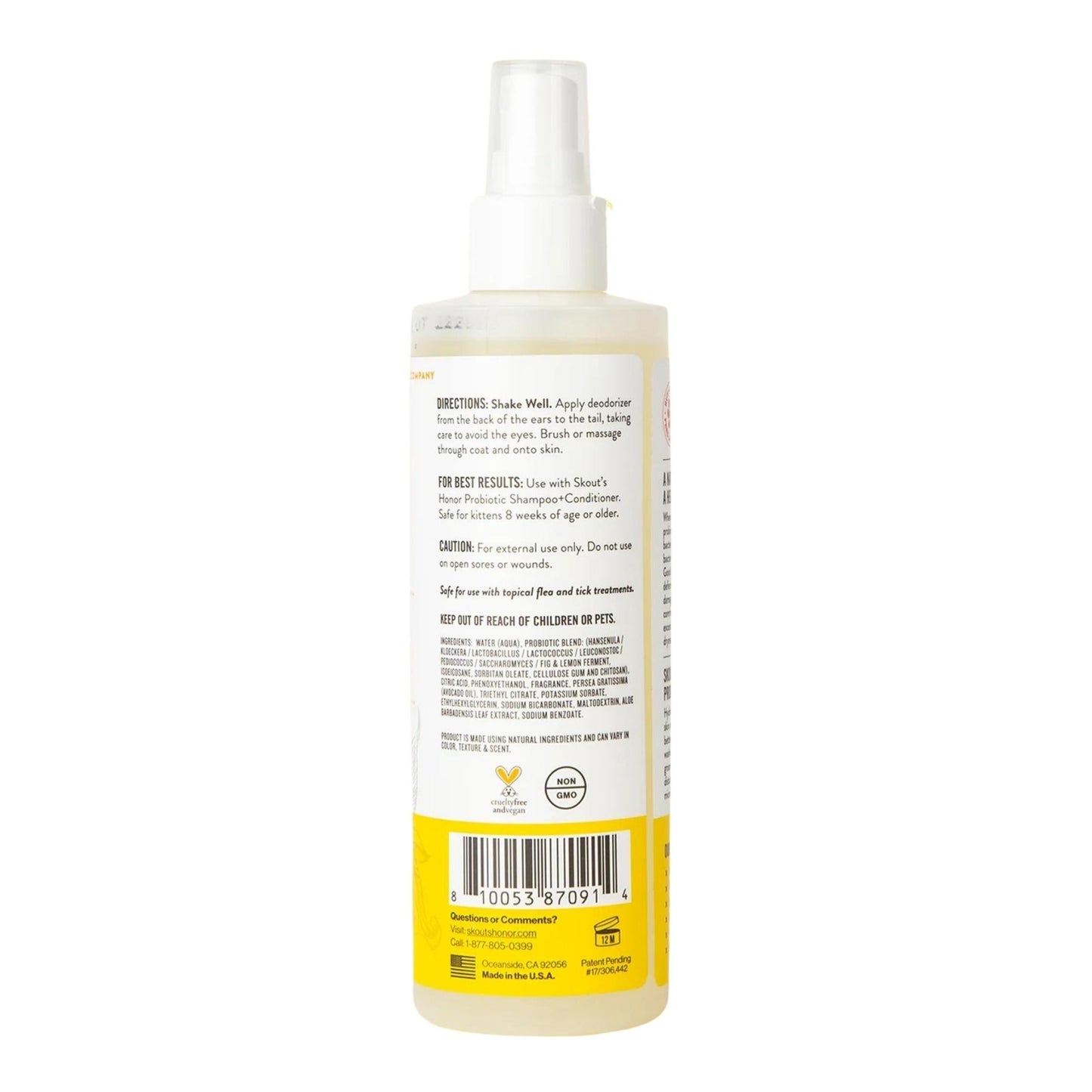 Skouts Honor Cat Probiotic Deodorizer Honeysuckle 8oz.