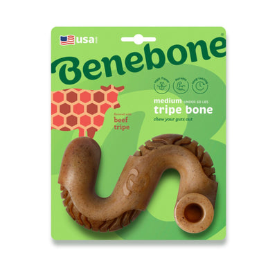 Benebone Tripe Bone Durable Dog Chew Toy Beef Tripe, 1ea/MD