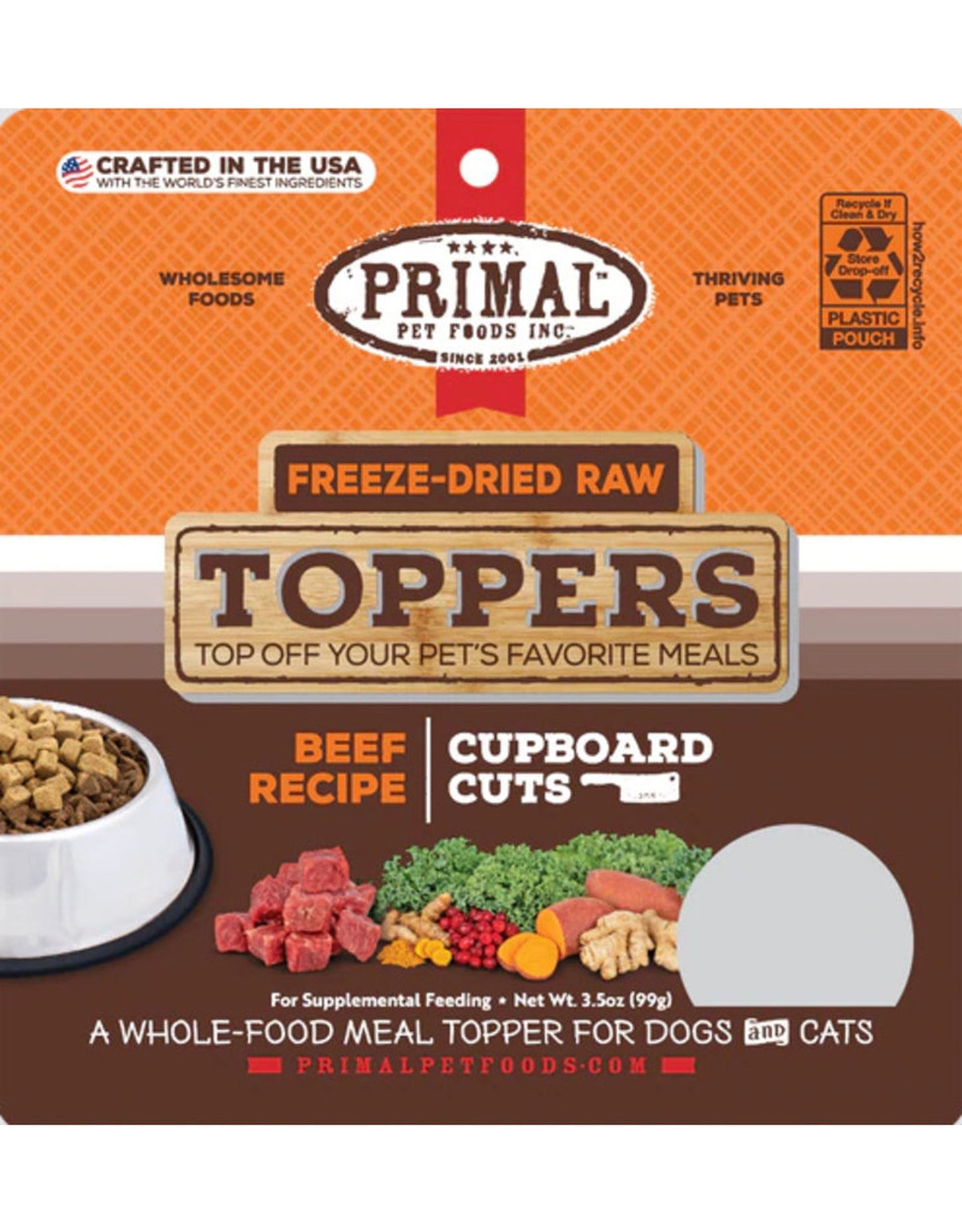 Primal Freeze Dried Cupboard Cuts Toppers Beef 18 oz.