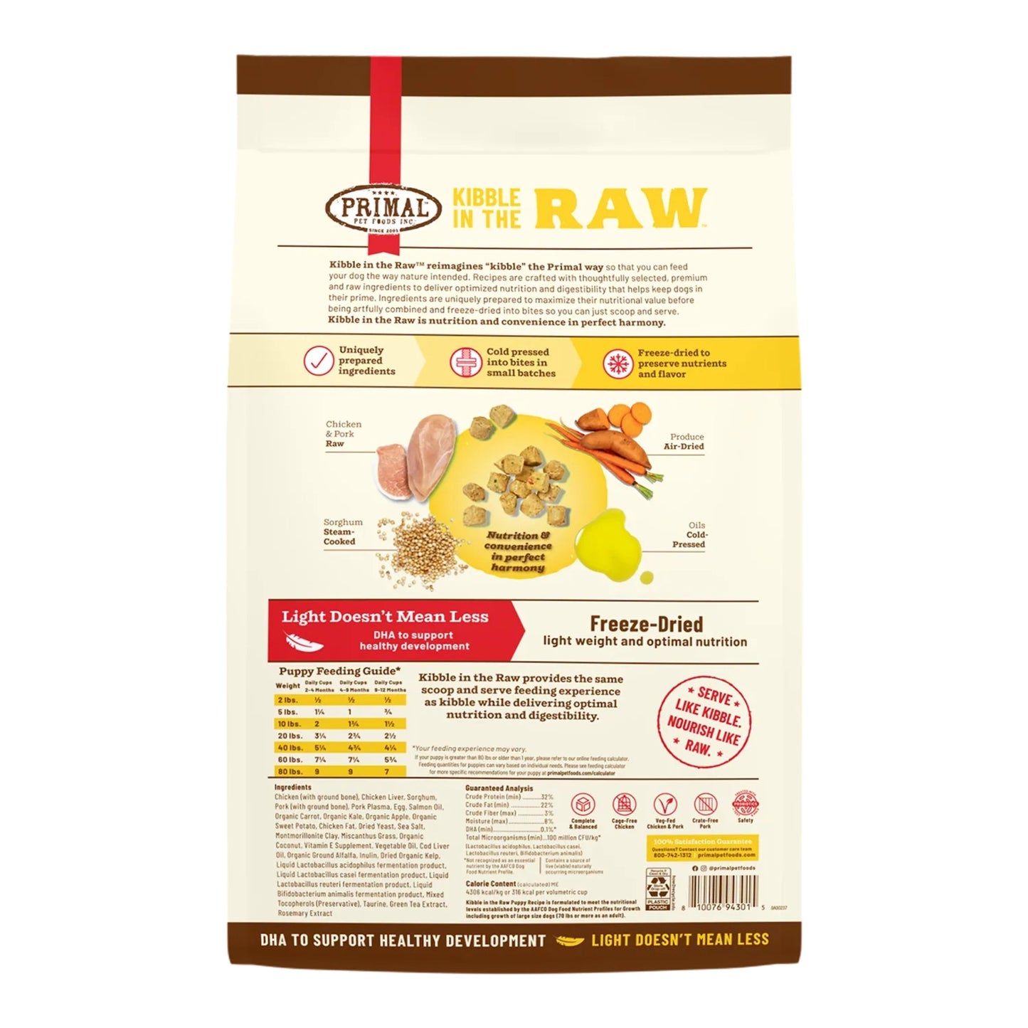 Primal Dog Freeze-Dried Kibble In The Raw Puppy 1.5Lb