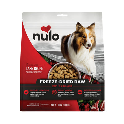 Nulo Dog Freeze-Dried Raw Grain Free Lamb & Raspberries 18oz.