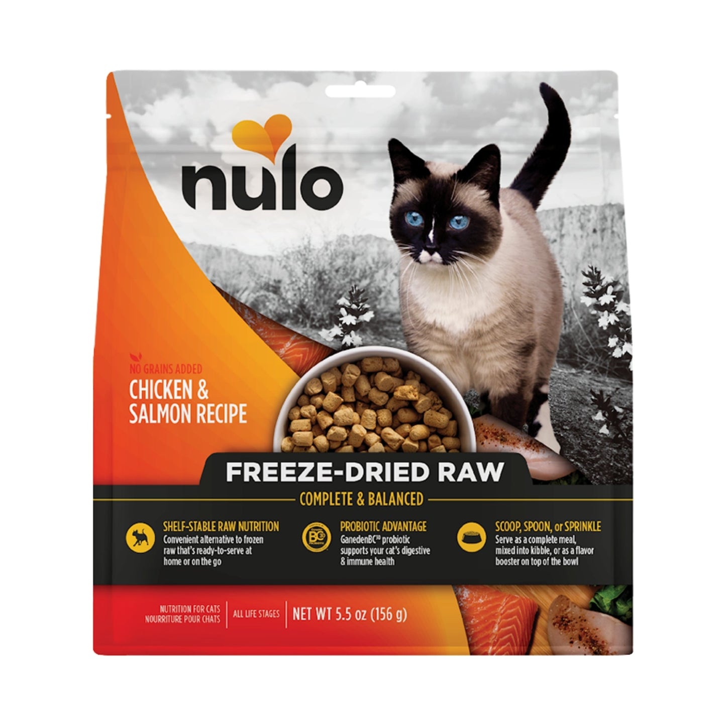 Nulo Cat Freeze-Dried Raw Grain Free Chicken & Salmon 5.5oz.