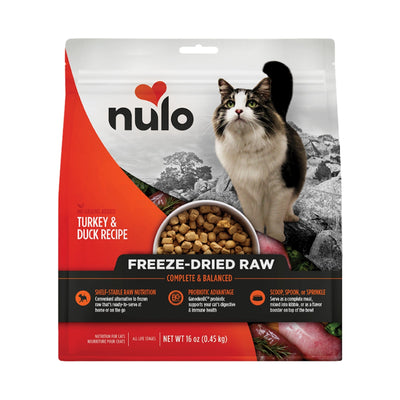 Nulo Cat Freeze-Dried Raw Grain Free Turkey & Duck 16oz.