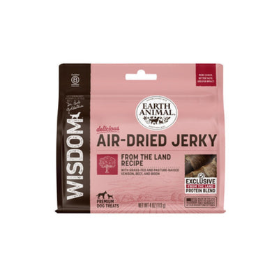 Earth Animal Dog Wisdom Air-Dried Jerky From The Land 4oz.