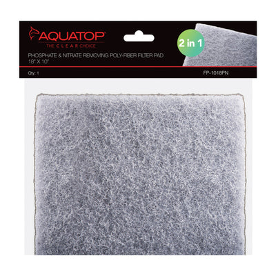 Aquatop Phosphate & Nitrate Removing Poly-fiber Filter Pad 1ea/18X10, 1Pc