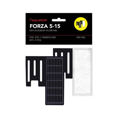 Aquatop FORZA Replacement Filter Inserts with Premium Activated Carbon 5-15 Black, White 1ea/2 pk