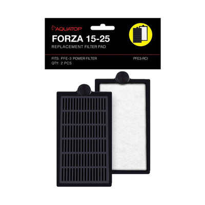 Aquatop FORZA Replacement Filter Inserts with Premium Activated Carbon 15-25 Black, White 1ea/2 pk