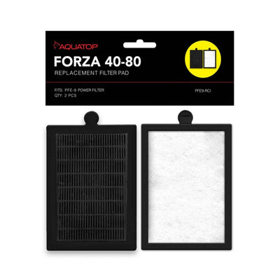 Aquatop FORZA Replacement Filter Inserts with Premium Activated Carbon 40-80 Black, White 1ea/2 pk