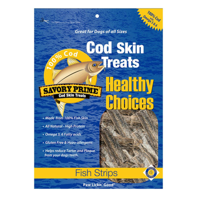 Savory Prime Cod Skin Strips Dog Treat 1ea/8 oz