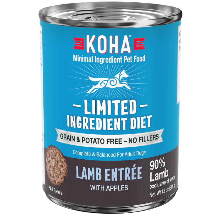 Koha Dog Limited Ingredient Grain Free 90% Lamb 13oz. (Case of 12)
