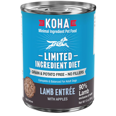 Koha Dog Limited Ingredient Grain Free 90% Lamb 13oz. (Case of 12)