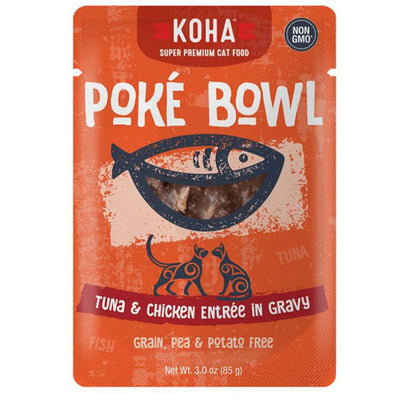 Koha Cat Grain Free Pok Tuna and Chicken 3oz.(Case of 24)