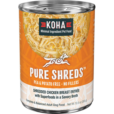 Koha Dog Grain Free Shredded Chicken 12.5oz. (Case of 12)