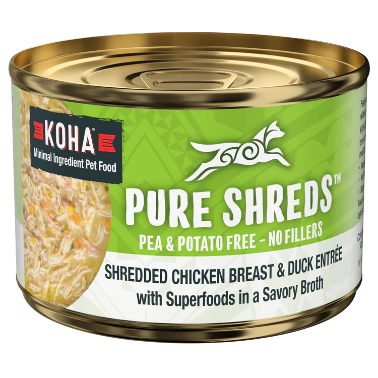 Koha Dog Grain Free Shredded Chicken And Duck 5.5oz. (Case of 12)