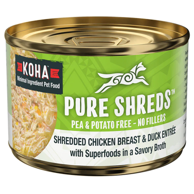 Koha Dog Grain Free Shredded Chicken And Duck 5.5oz. (Case of 12)