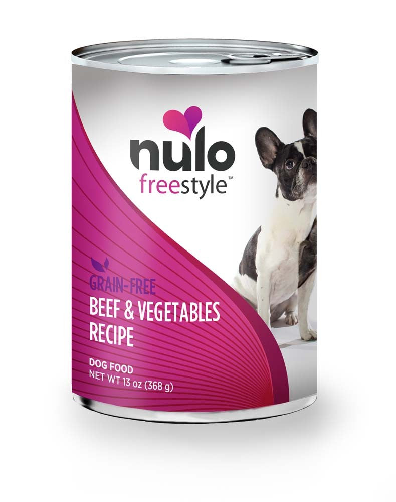 Nulo Freestyle Grain Free Wet Dog Food Beef, Peas, & Carrots 13oz. (Case of 12)