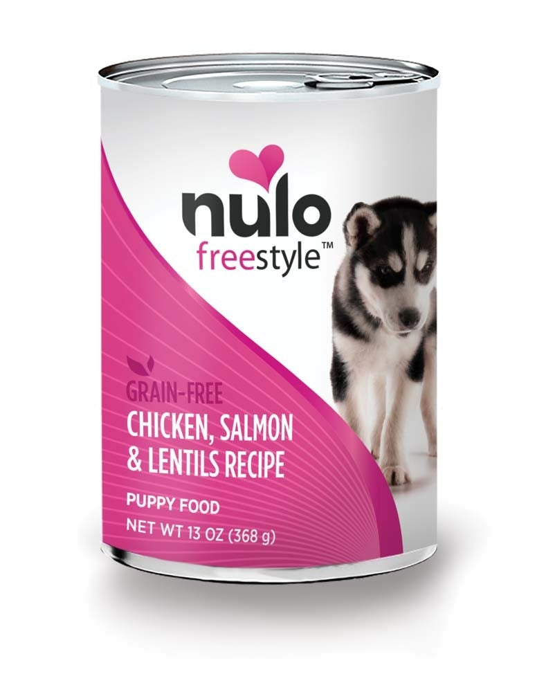 Nulo Freestyle Grain-Free Puppy Wet Dog Food Chicken, Salmon, & Lentils 13oz. (Case of 12)