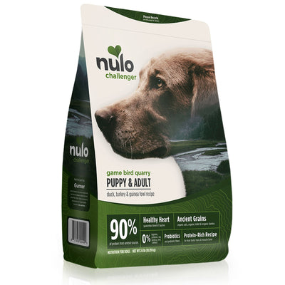 Nulo Challenger High-Meat Adult & Puppy Dry Dog Food Gamebird, Quarry Duck, Turkey & Guinea Fowl 1ea/4.5 lb