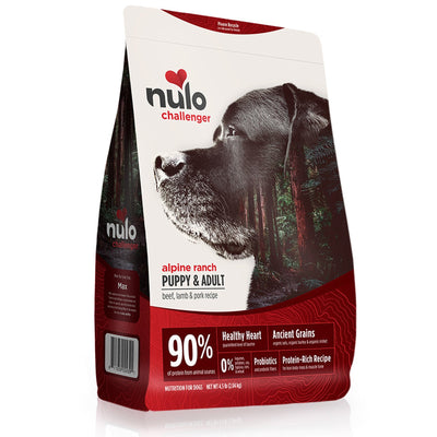 Nulo Challenger High-Meat Adult & Puppy Dry Dog Food Alpine Ranch Beef, Lamb & Pork 1ea/24 lb