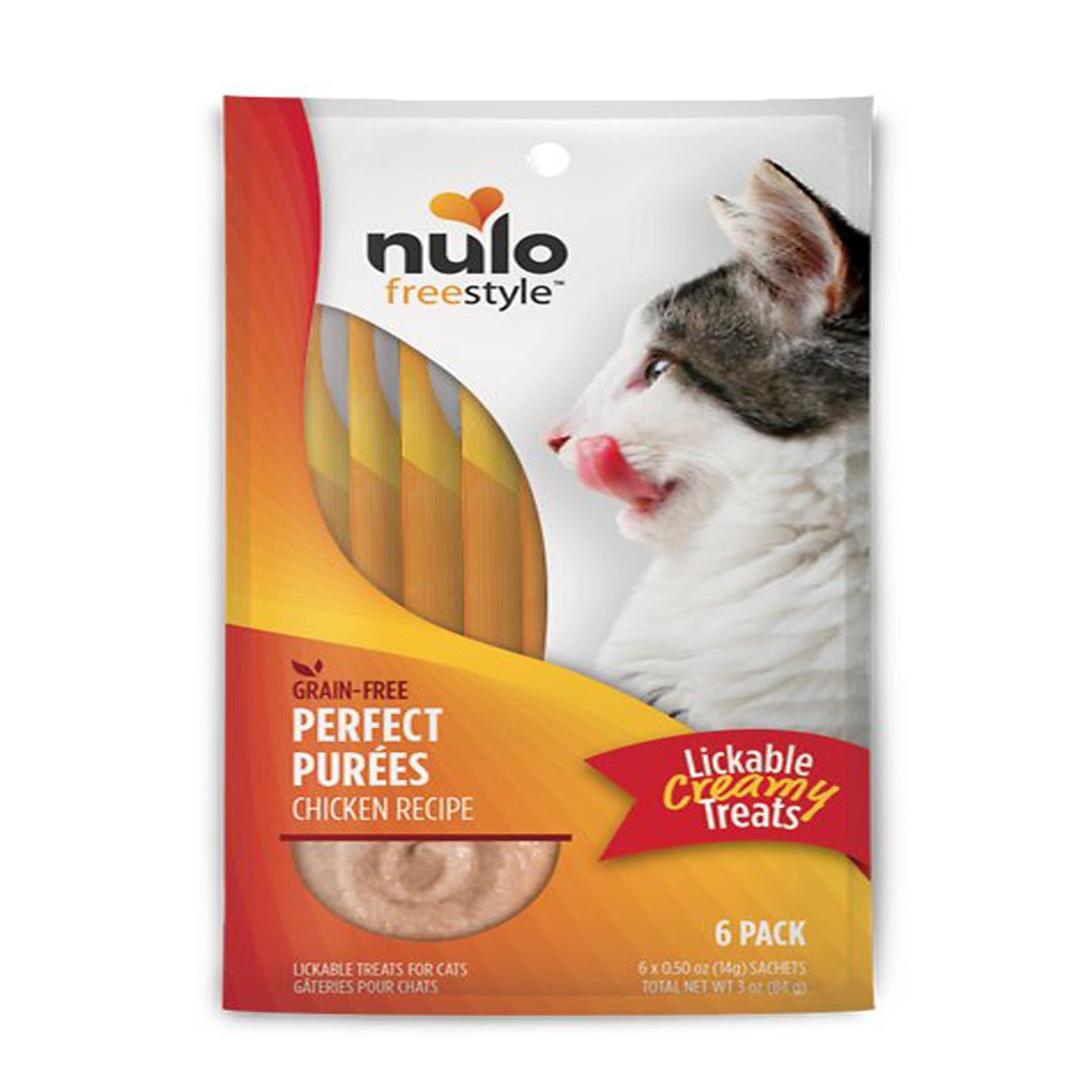 Nulo Freestyle Perfect Purees Grain-Free Cat Food Topper/Treat Chicken 1ea/0.5 oz, 6 pk