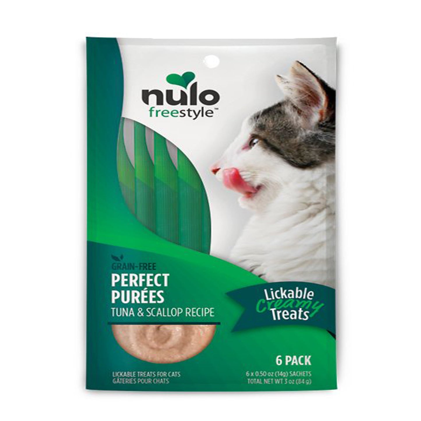 Nulo Freestyle Perfect Purees Grain-Free Cat Food Topper/Treat Tuna & Scallop 1ea/0.5 oz, 6 pk