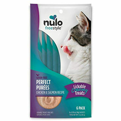 Nulo Freestyle Perfect Purees Grain-Free Cat Food Topper/Treat Chicken & Salmon 1ea/0.5 oz, 6 pk