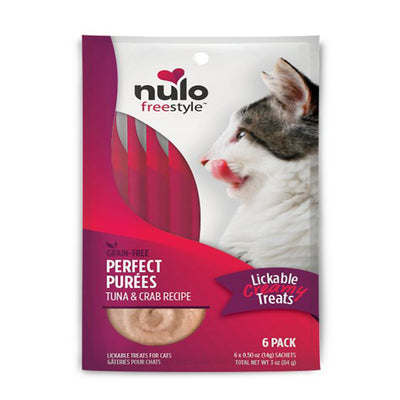 Nulo Freestyle Perfect Purees Grain-Free Cat Food Topper/Treat Tuna & Crab 1ea/0.5 oz, 6 pk