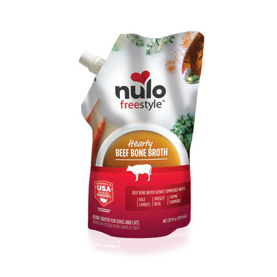 Nulo Freestyle Dog Food Topper Beef Bone Broth 20oz. (Case of 6)