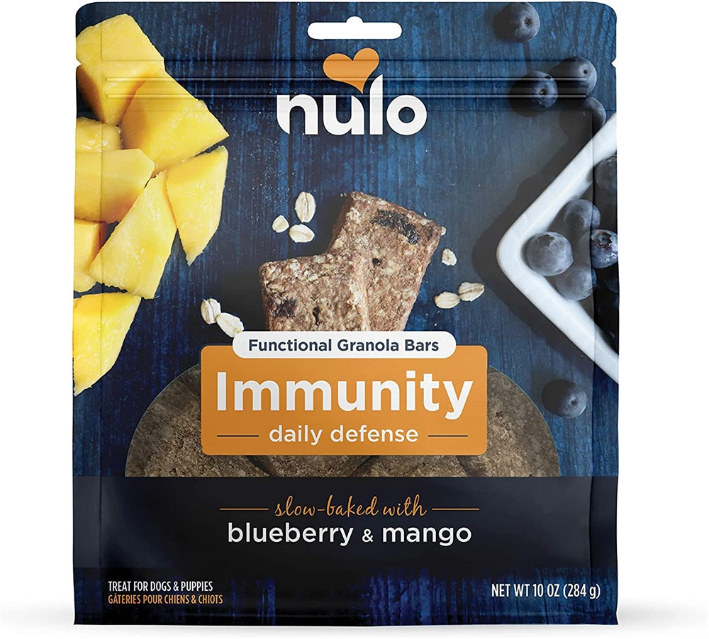 Nulo Functional Granola Bar Immunity Daily Defense Dog Treats Blueberry & Mango 1ea/10 oz