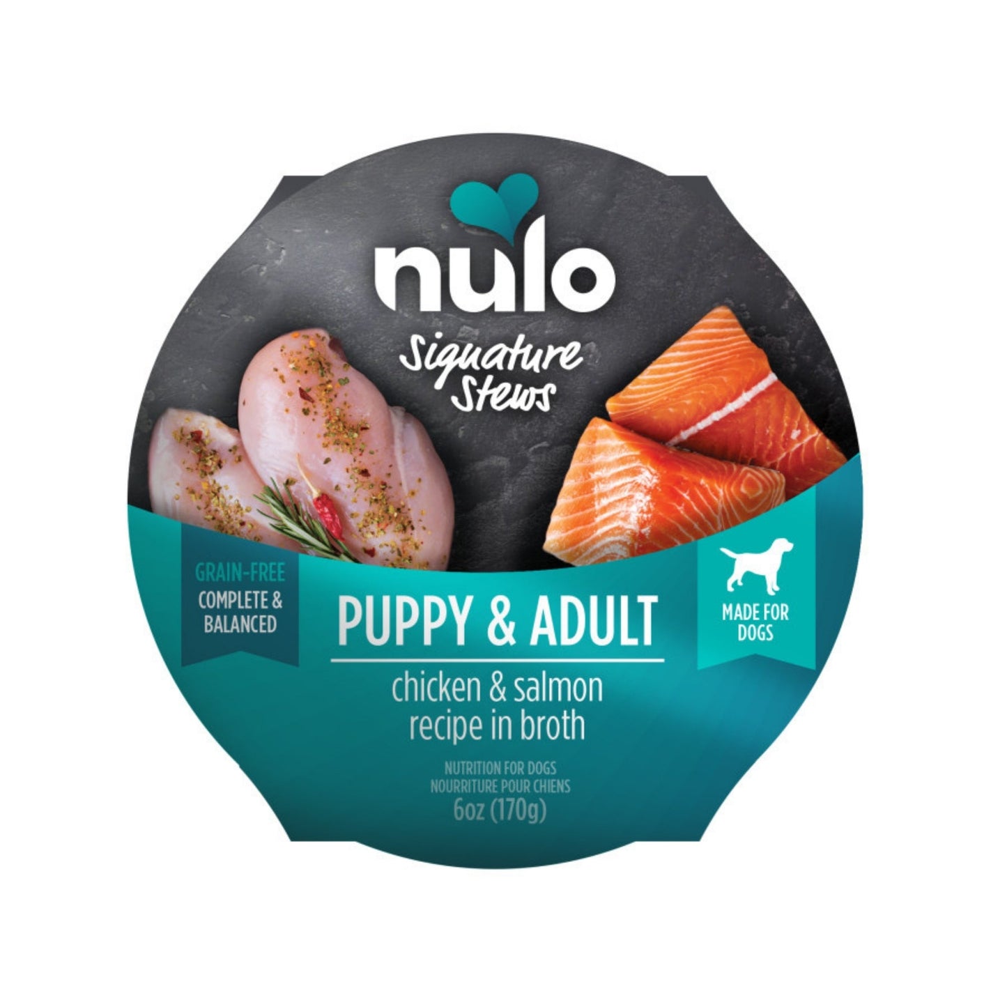 Nulo Signature Stew Puppy & Adult Dog Food Chicken & Salmon 6oz. (Case of 16)
