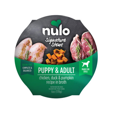 Nulo Signature Stew Puppy & Adult Dog Food Chicken, Duck & Pumpkin 6oz. (Case of 16)