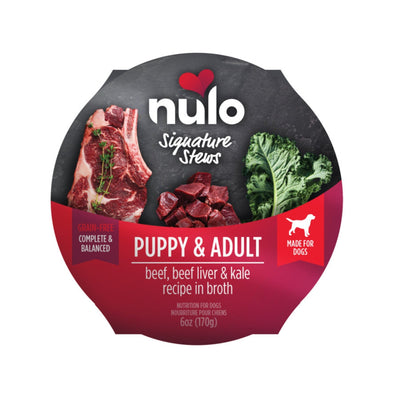 Nulo Signature Stew Puppy & Adult Dog Food Beef, Beef Liver & Kale 6oz. (Case of 16)
