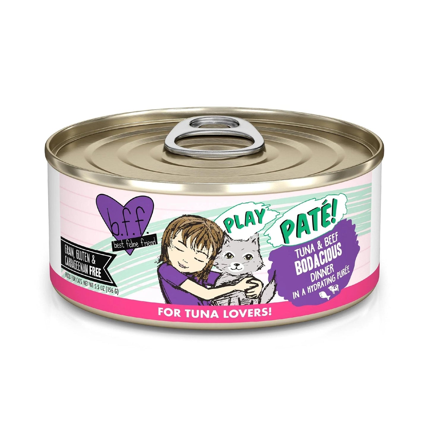 BFF Cat Play Tuna and Beef Bodacious Dinner 5.5oz.(Case of 8)