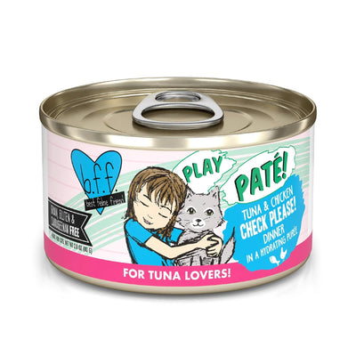 BFF Cat Play Tuna and Chicken Check Please! Dinner 2.8oz.(Case of 12)