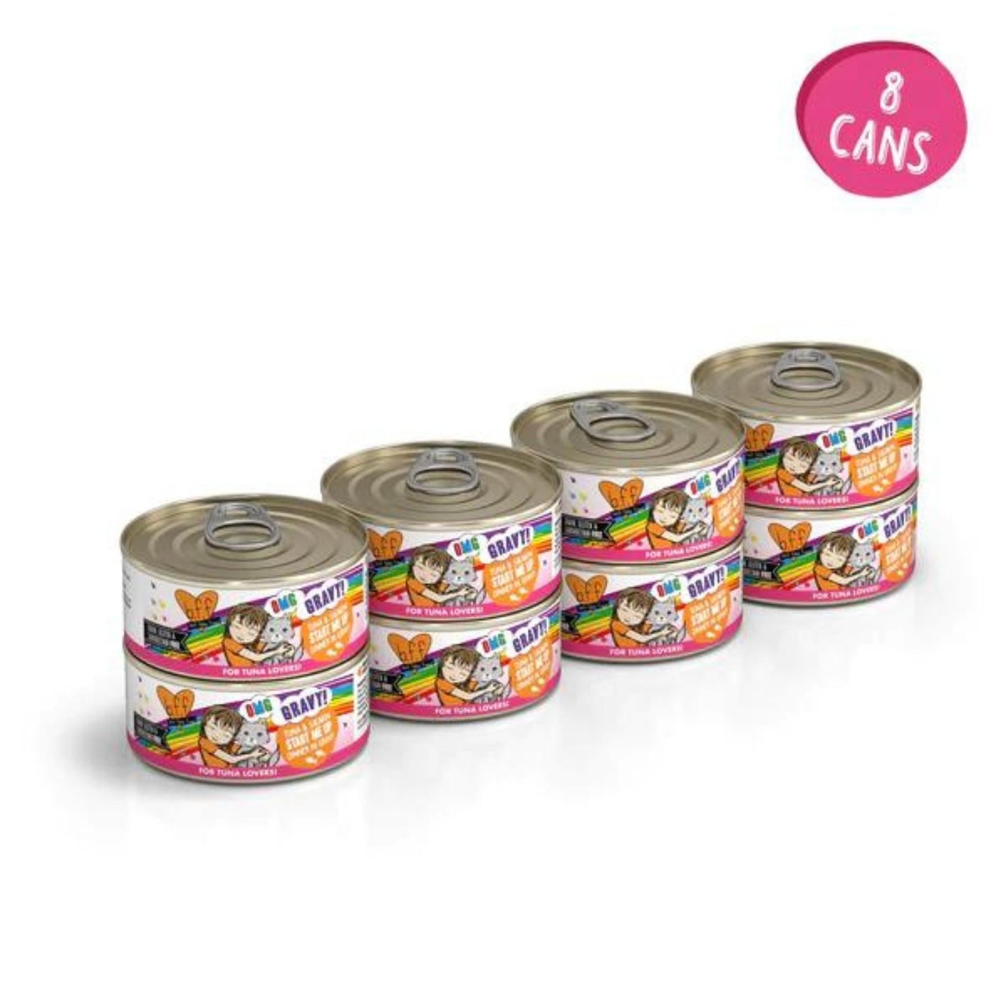 BFF Cat Omg Tuna and Salmon Start Me Up Dinner in Gravy 5.5oz. (Case of 8)