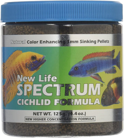 New Life Spectrum Cichlid Sinking Pellets Fish Food 1ea/2.8 oz, Regular