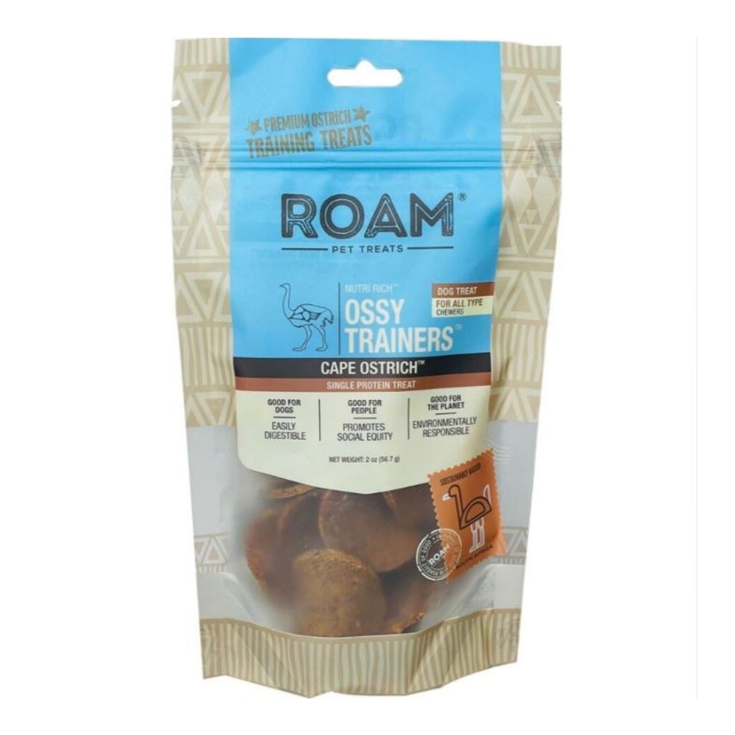 Roam Training Treats Ostrich 1oz.