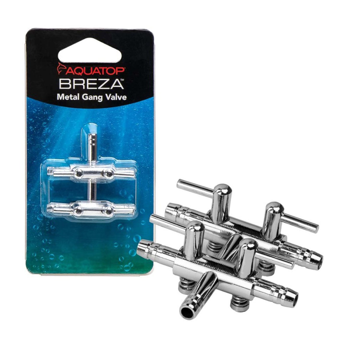 Aquatop BREZA Metal Gang Valve 4-Way Silver 1ea