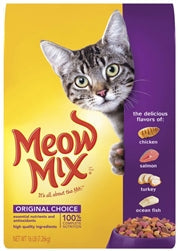 Meow-Mix Original Choice Dry Cat Food Chicken, Turkey, Salmon & Ocean Fish 1ea/16 lb
