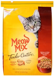 Meow-Mix Tender Centers Dry Cat Food Salmon & Chicken 1ea/13.5 lb
