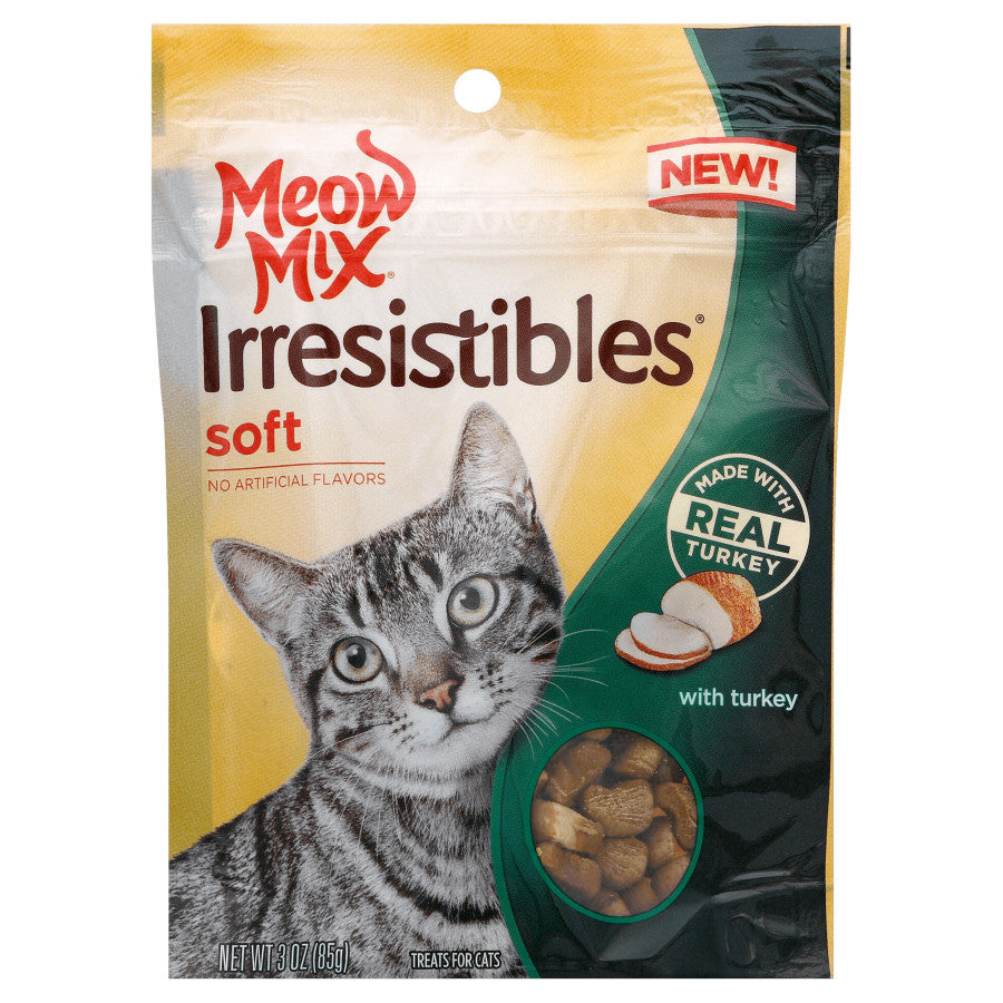 Meow-Mix Irresistibles Soft Cat Treats Turkey 5ea/3 oz