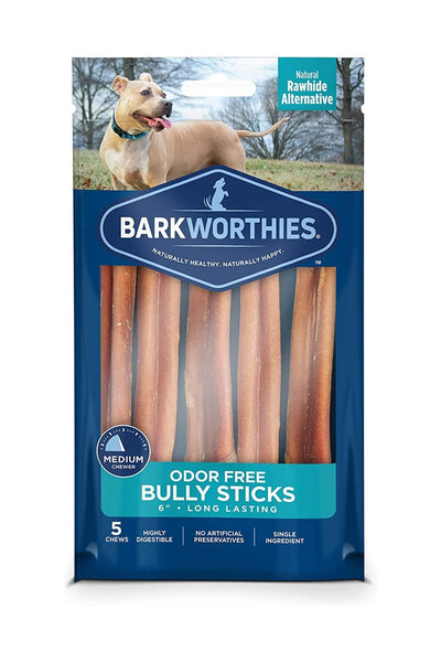 Barkworthies Odor Free Bully Stick 1ea/6 in, 5 pk