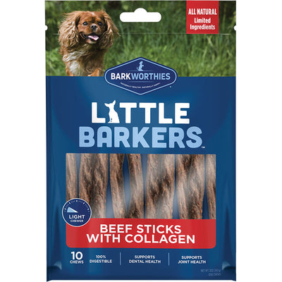 Barkworthies Dog Lil Barker Beef Stks 10Pk